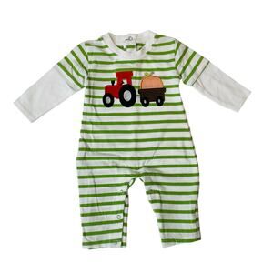 NWT Be Mine 3M Boy Pumpkin Applique Romper
